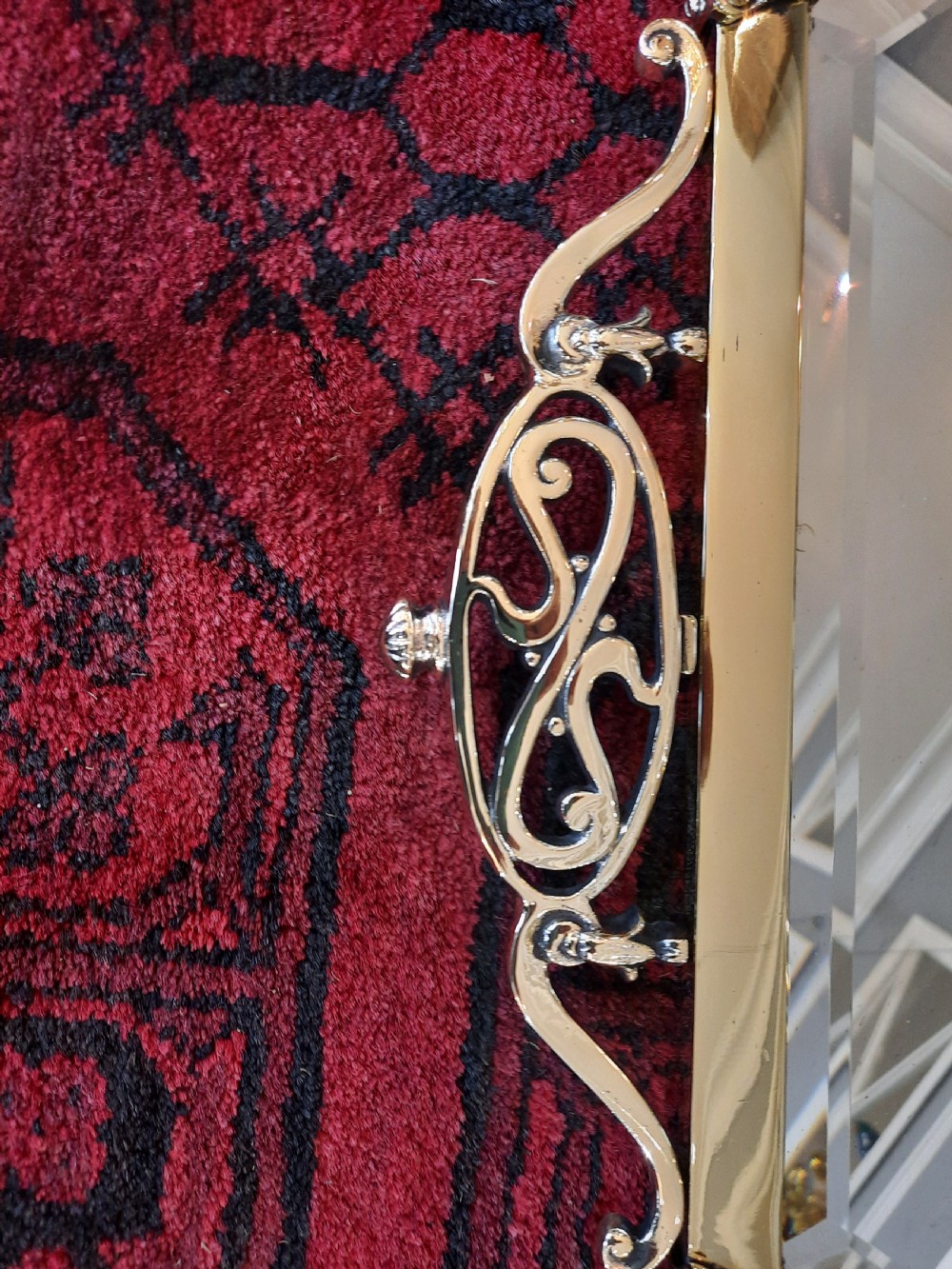 Arts and Crafts Brass Framed Mirror  View IV