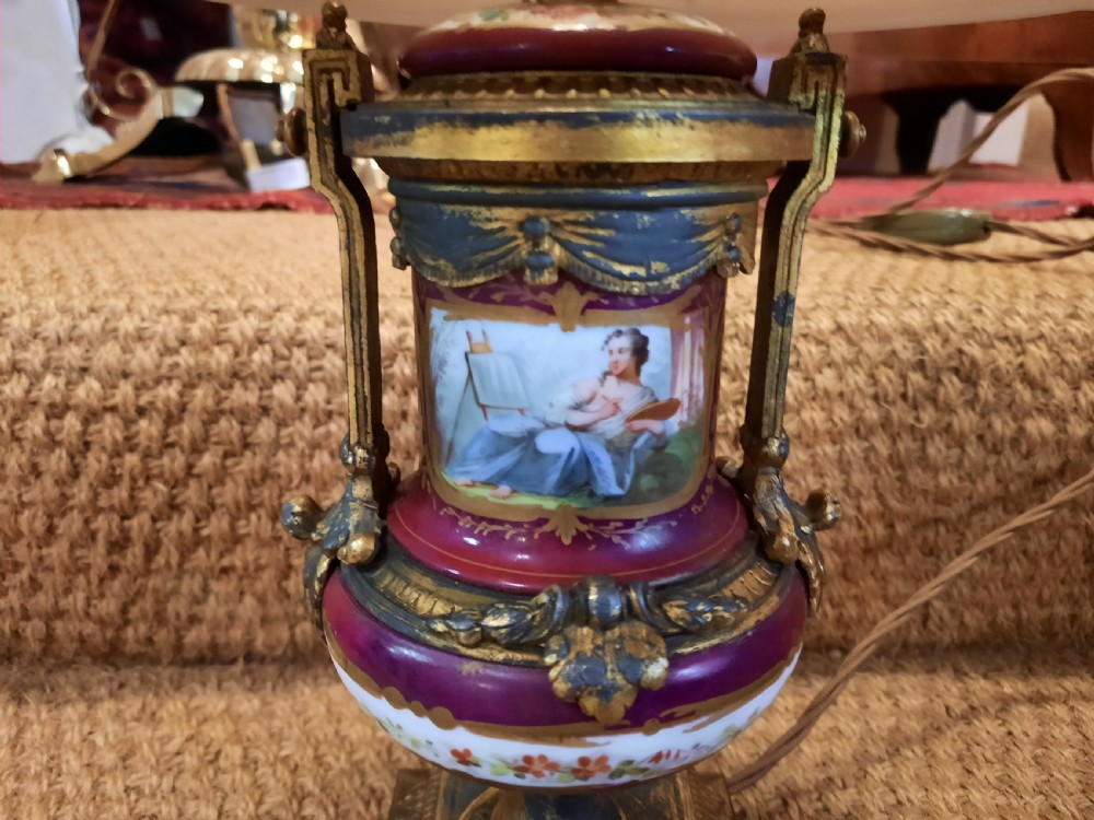 Pair of Late 19thC Serves Porcelain Vases View IV