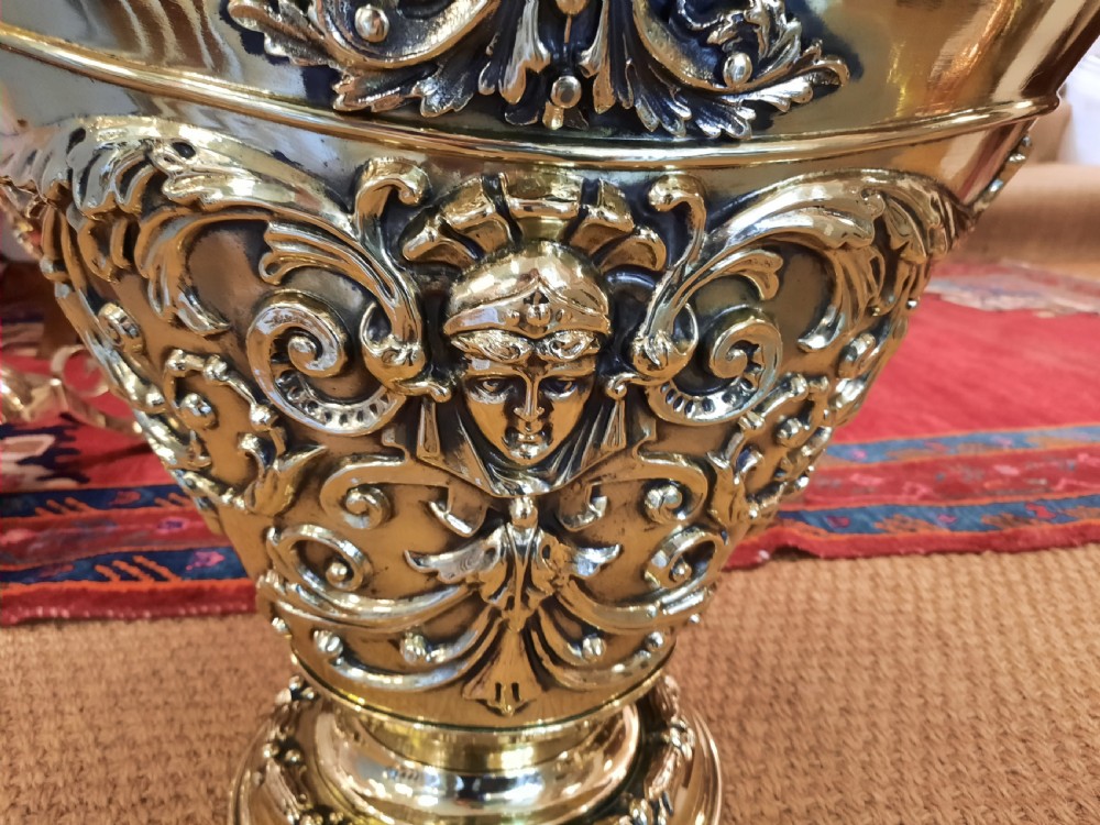 Victorian Embossed Brass Coal Receiver View VI