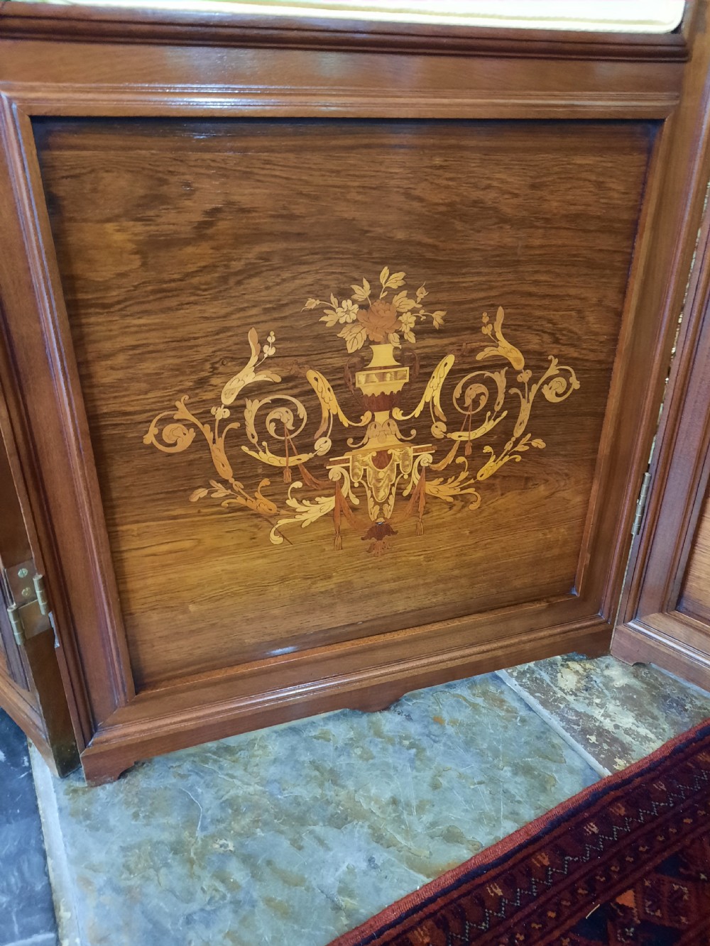 Edwardian Mahogany Three Leaf Folding Screen View II