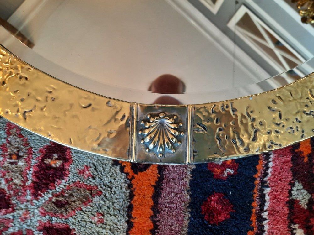 Arts and Crafts Beaten Brass and Copper Mirror View II