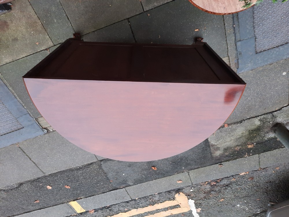 Early 20thC Mahogany Demi Lune Drinks Cabinet  View II