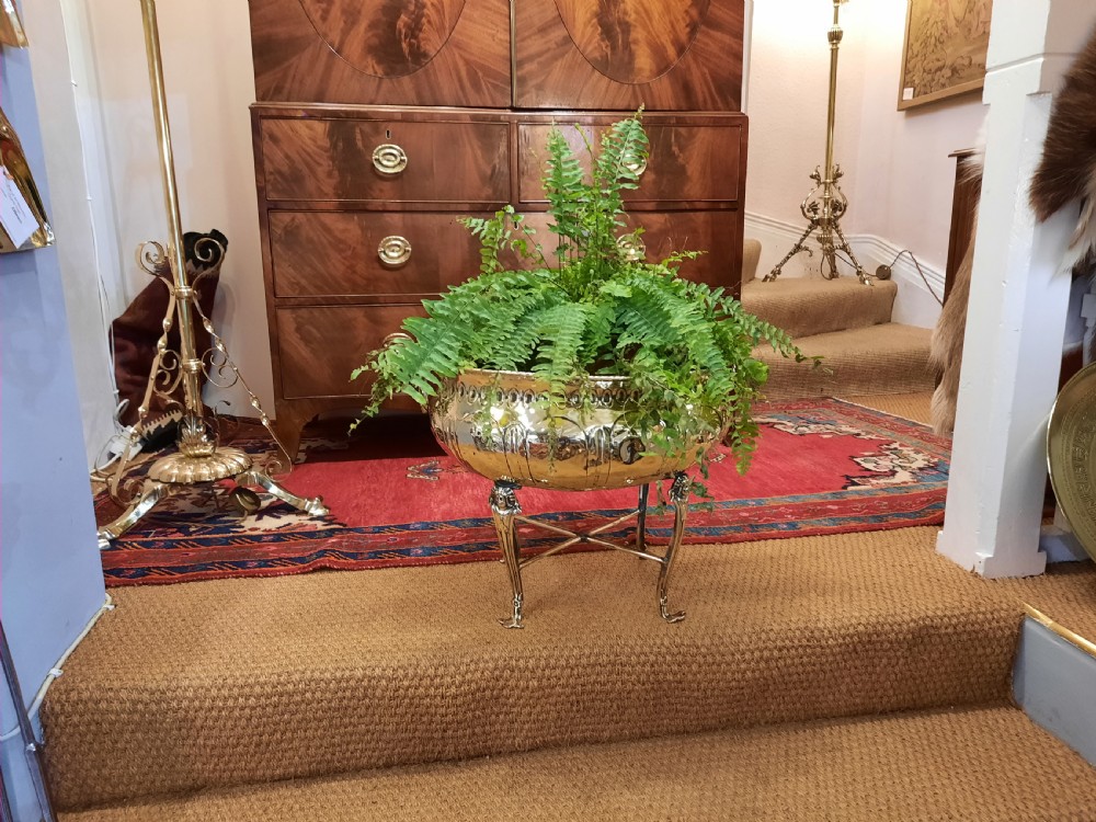  Arts and Crafts Brass Jardiniere Planter View II