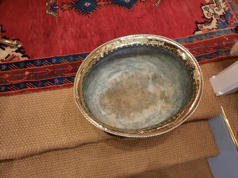  Arts and Crafts Brass Jardiniere Planter View IV