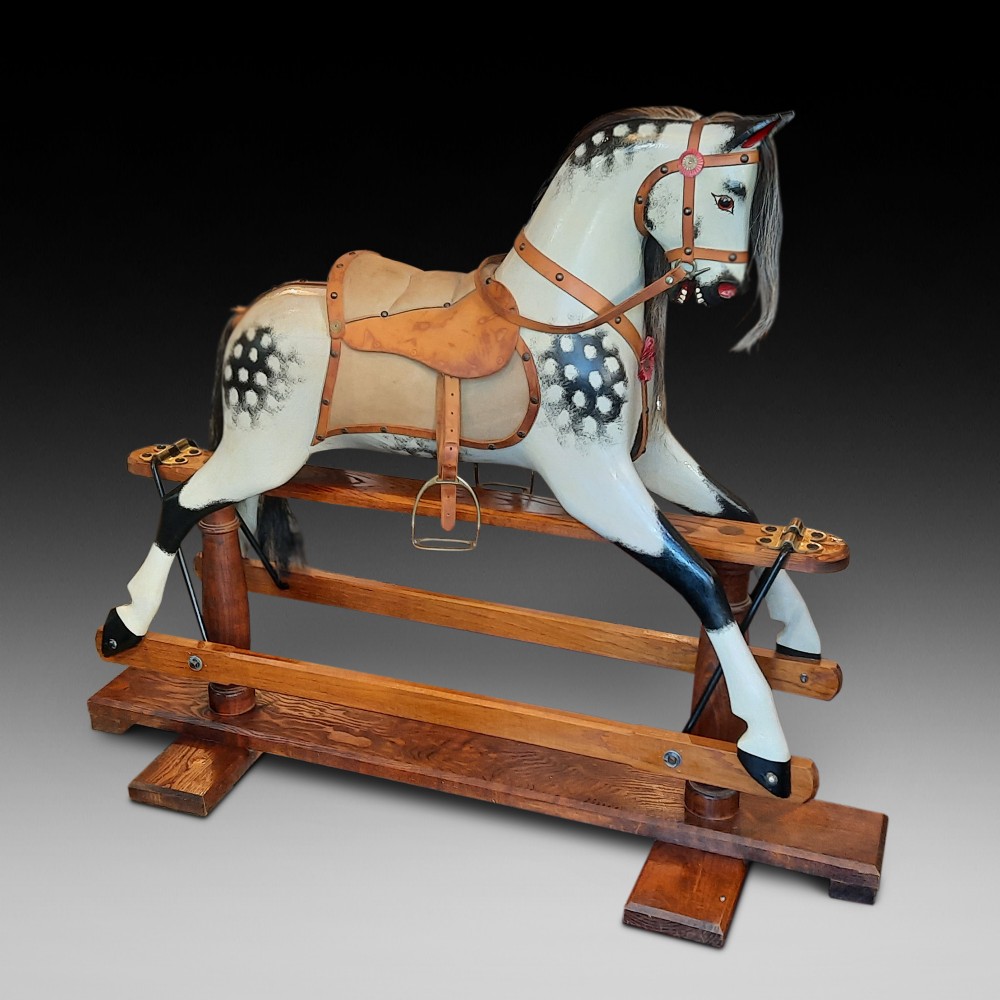 Early 20thC Rocking Horse on Tressle Stand - Probably Collinson of Liverpool