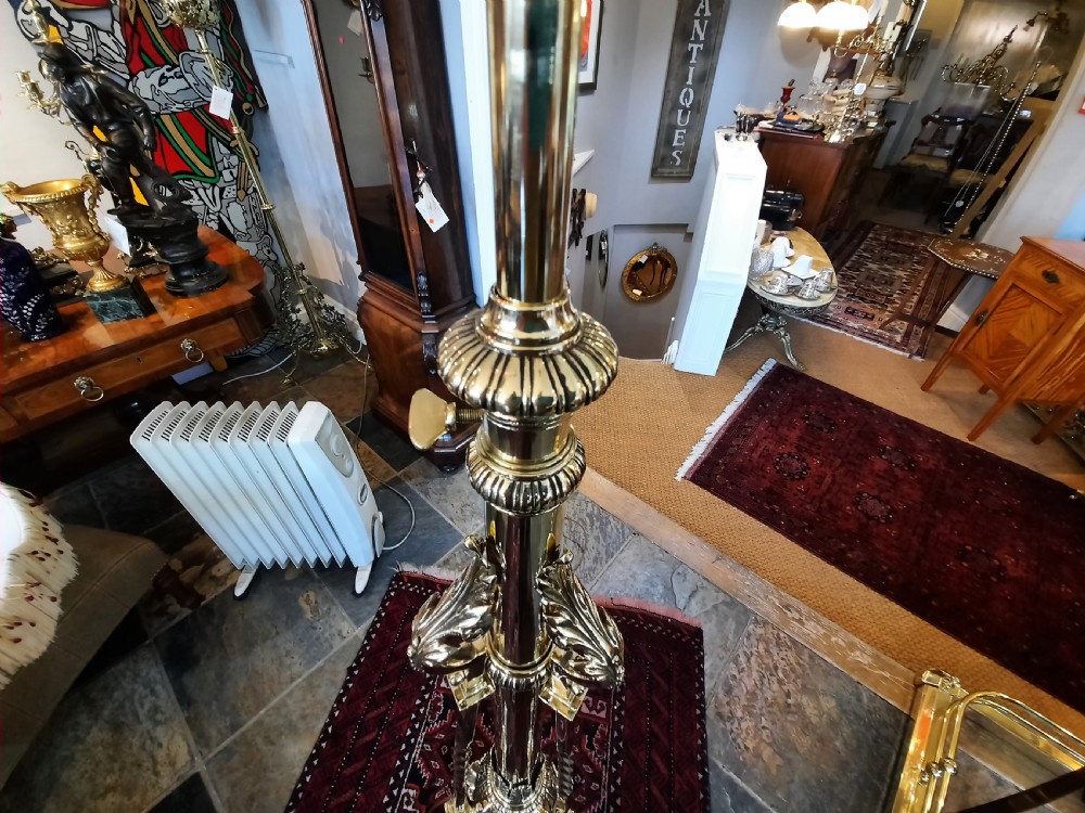 Late 19thC Brass Extending Standard Lamp View VII