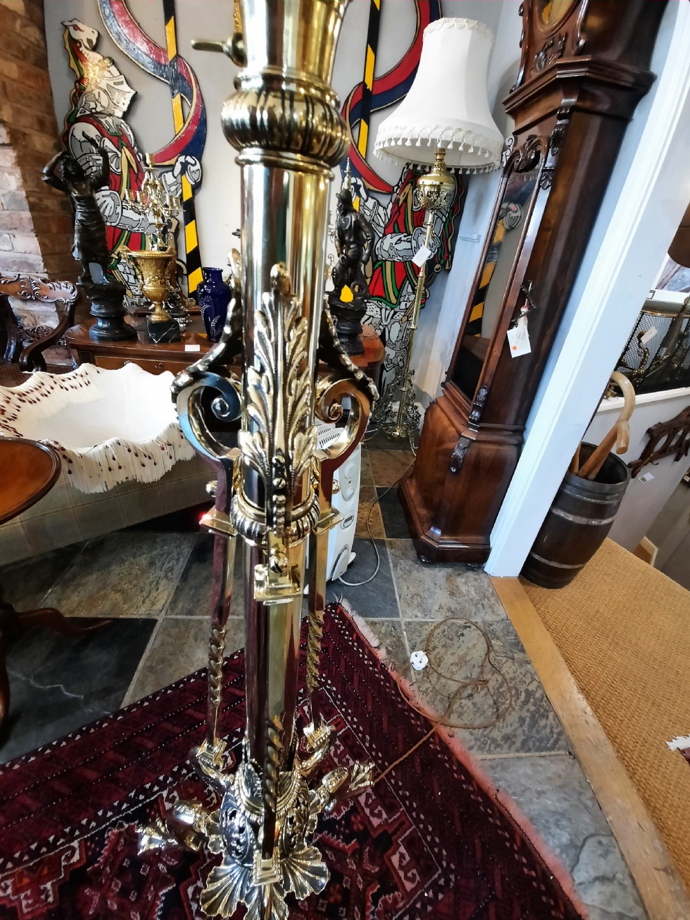 Late 19thC Brass Extending Standard Lamp View VIII