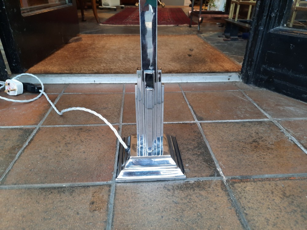Art Deco Chrome and Glass Table Lamp View IV