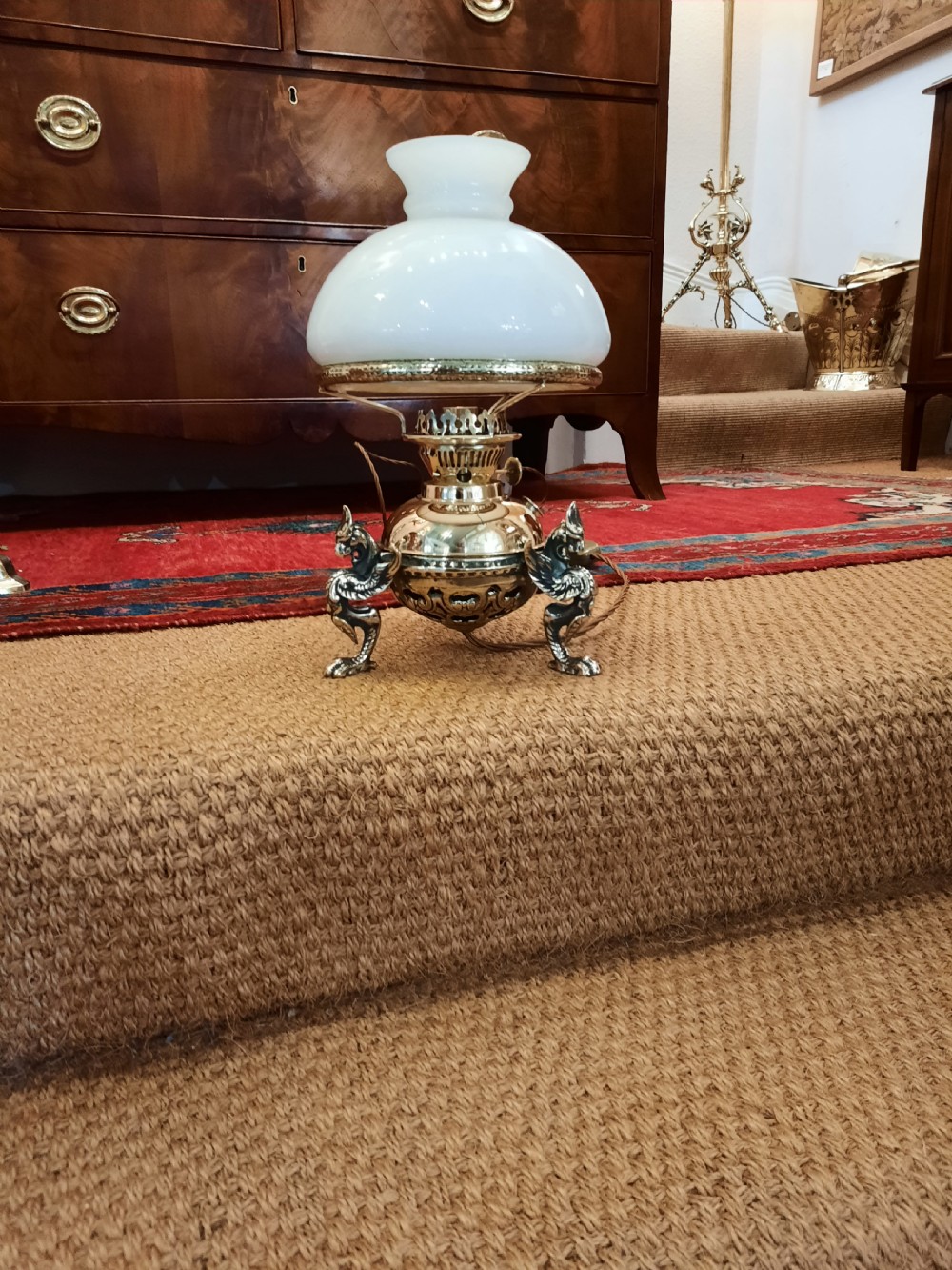 Brass and Copper Oil Lamp View II