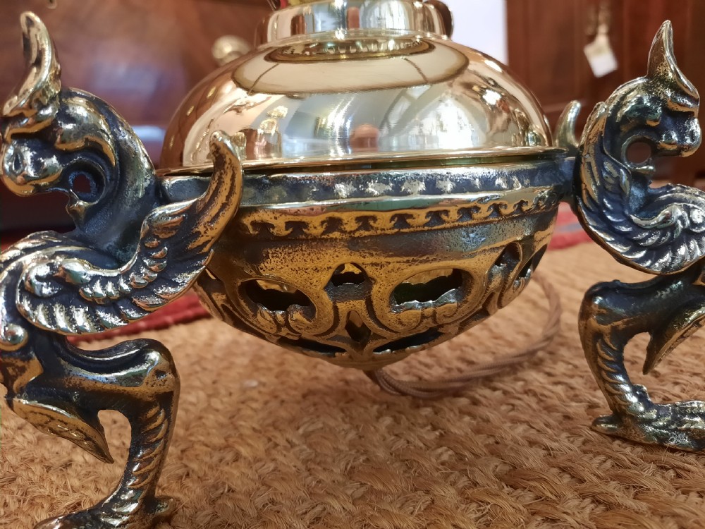Brass and Copper Oil Lamp View IV
