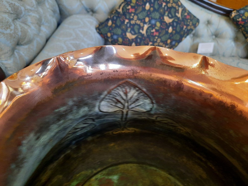 Art Nouveau Copper Planter View VI