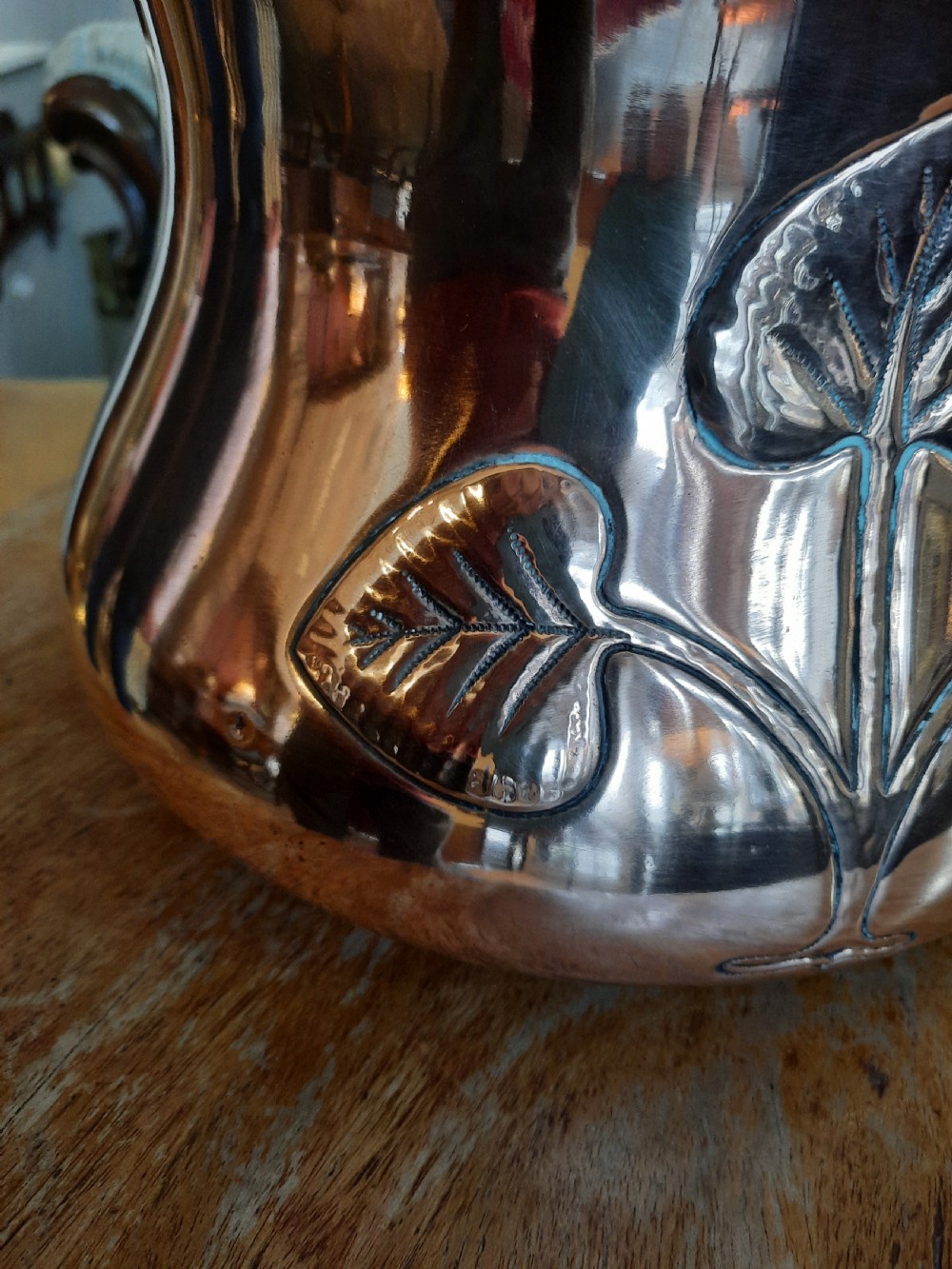 Art Nouveau Copper Planter View VII