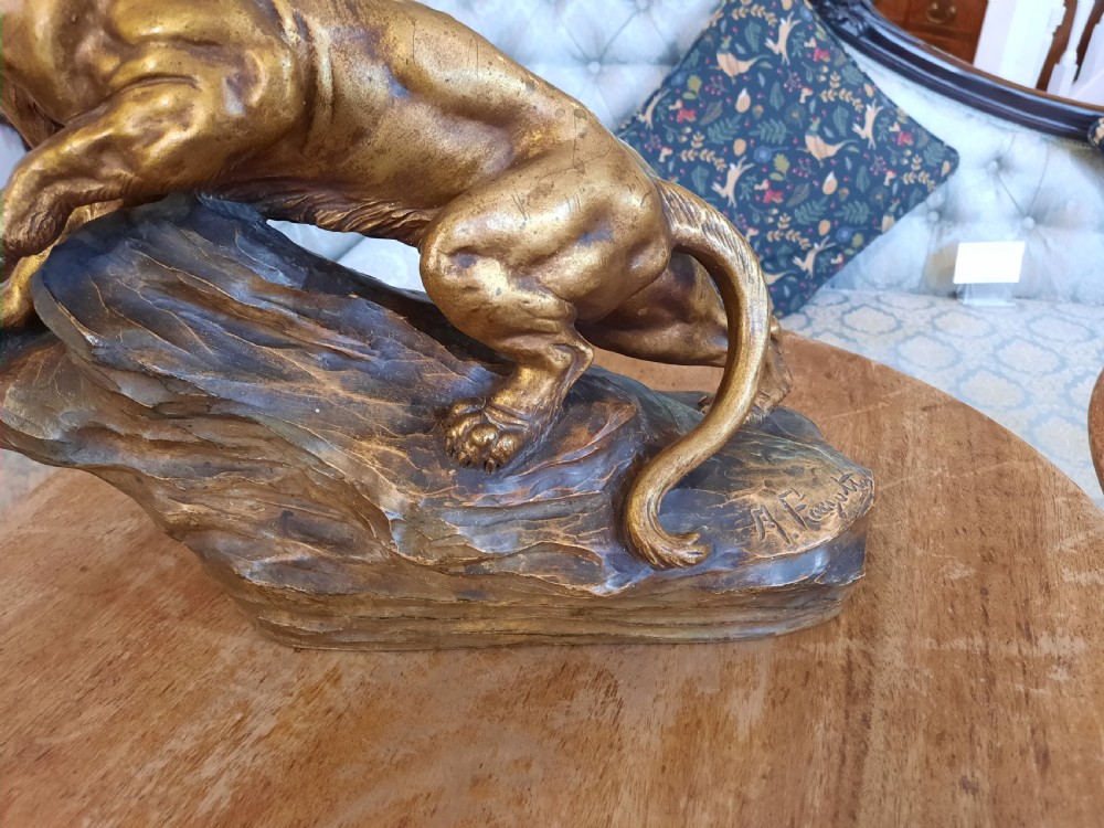 Art Deco Terracotta Figure of a Panther View II