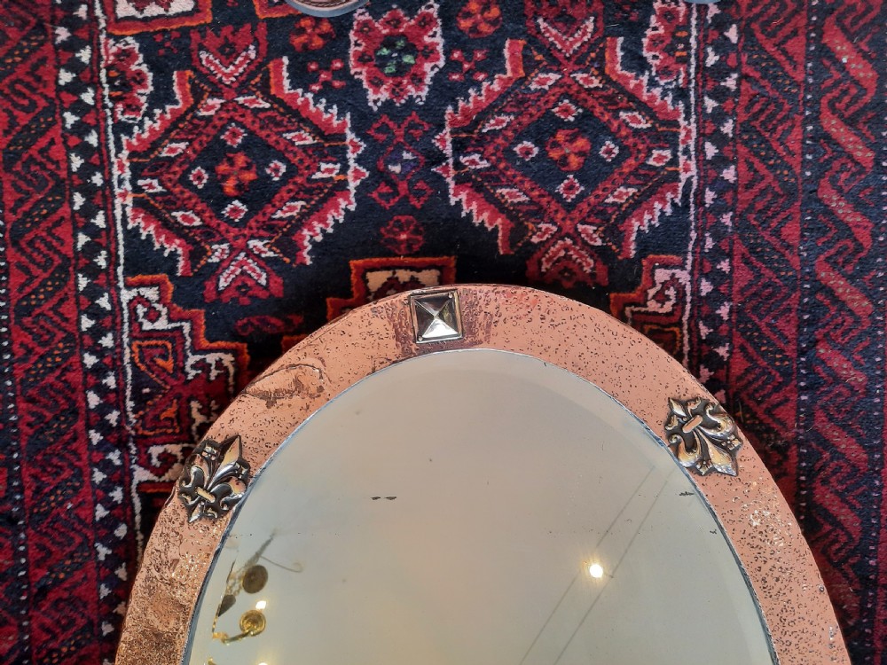 Arts and Crafts Beaten Copper Mirror View IV