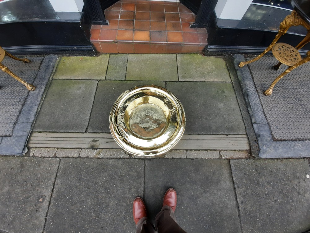 Victorian Brass Wine Cooler or Planter View V