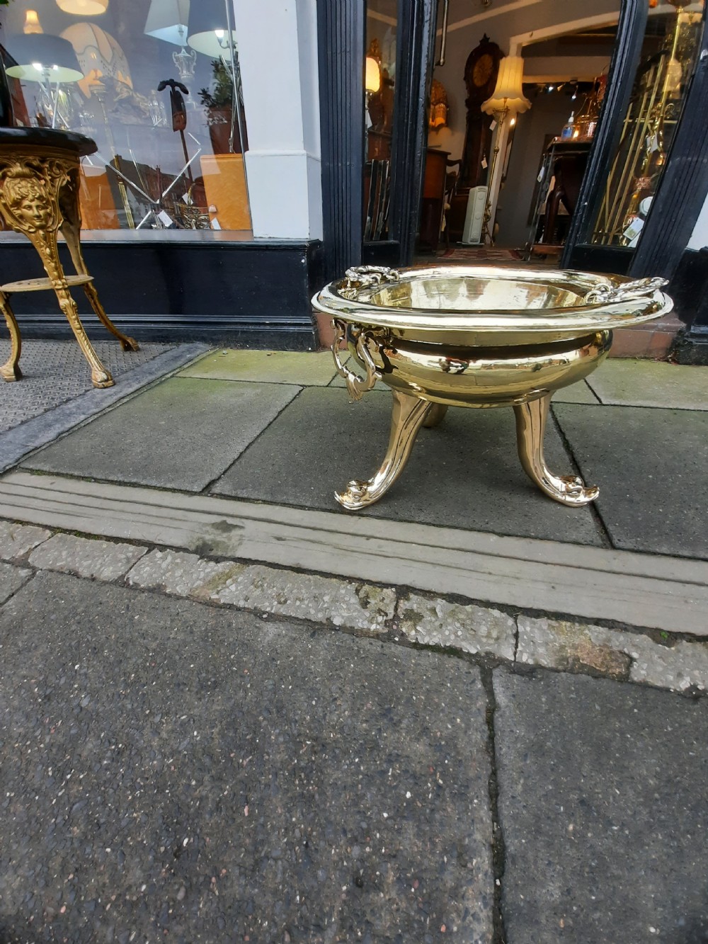 Late Victorian Brass Wine Cooler or Planter View II