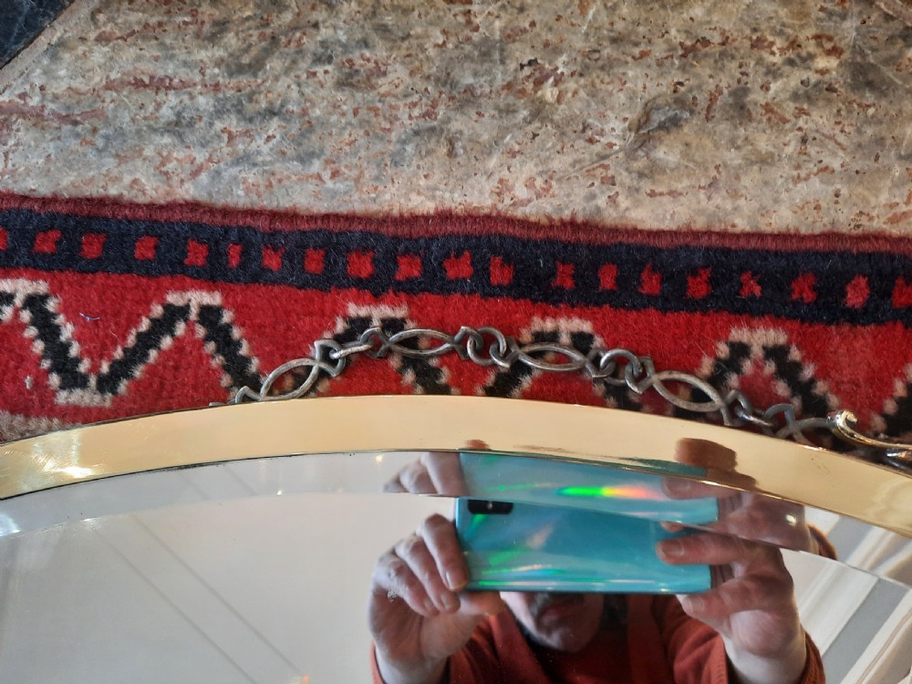 Arts and Crafts Brass Mirror View IV