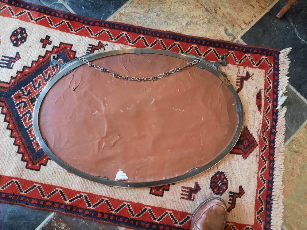 Arts and Crafts Brass Mirror View V
