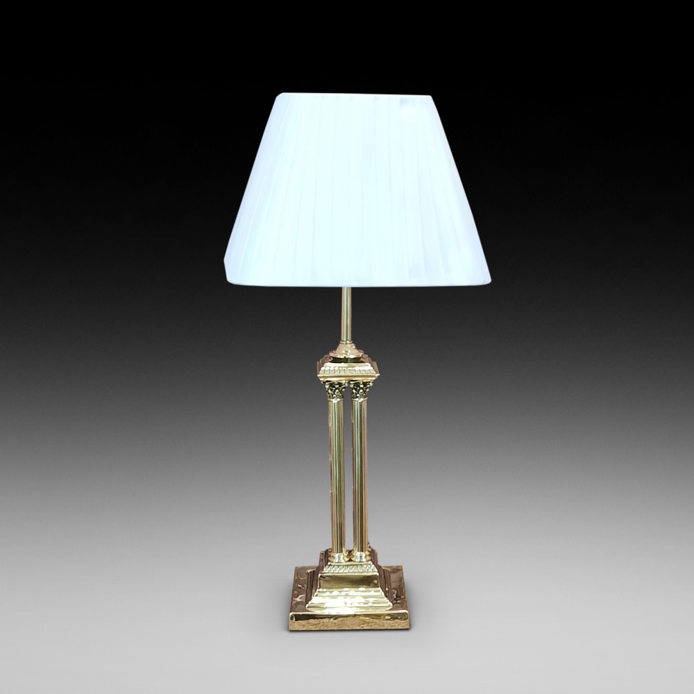 Early 20thC Brass Table Lamp