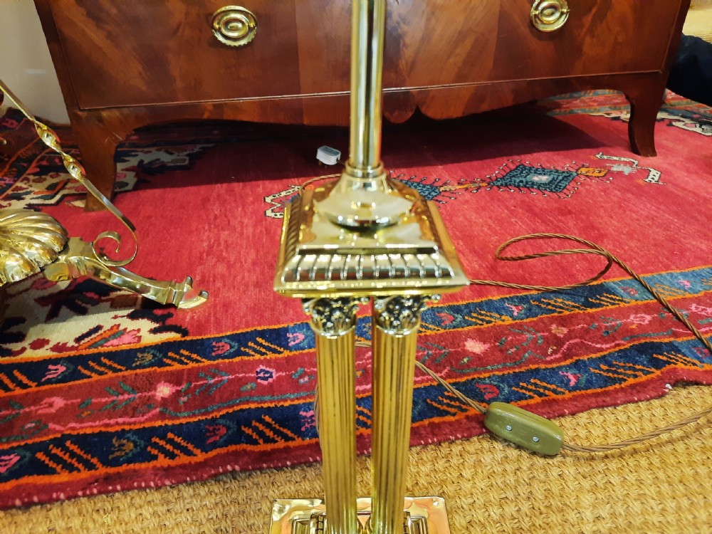 Early 20thC Brass Table Lamp View II