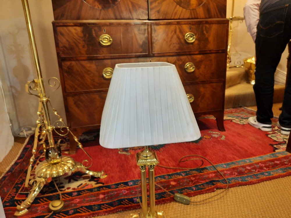 Early 20thC Brass Table Lamp View V