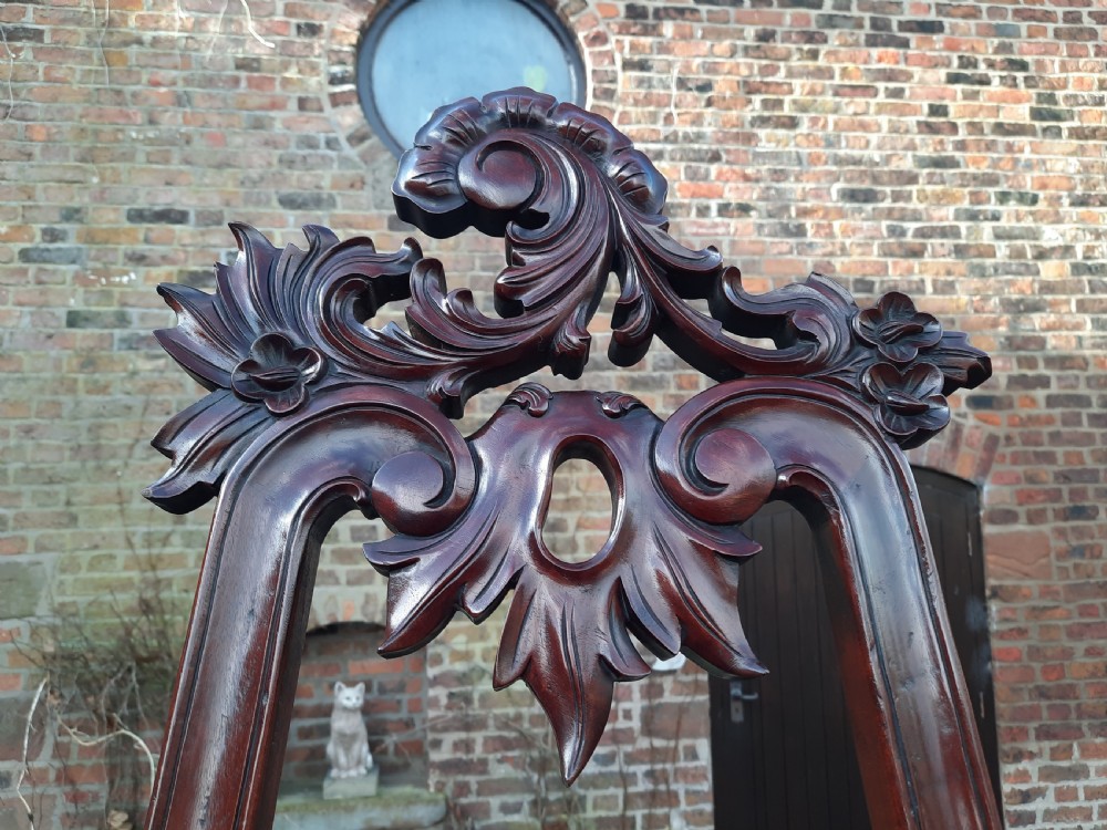 Late 19thC Mahogany Easel in the Rococo Style View II