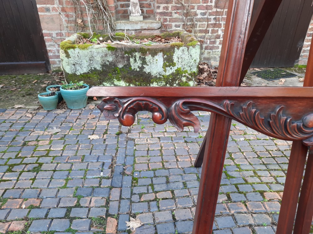 Late 19thC Mahogany Easel in the Rococo Style View V