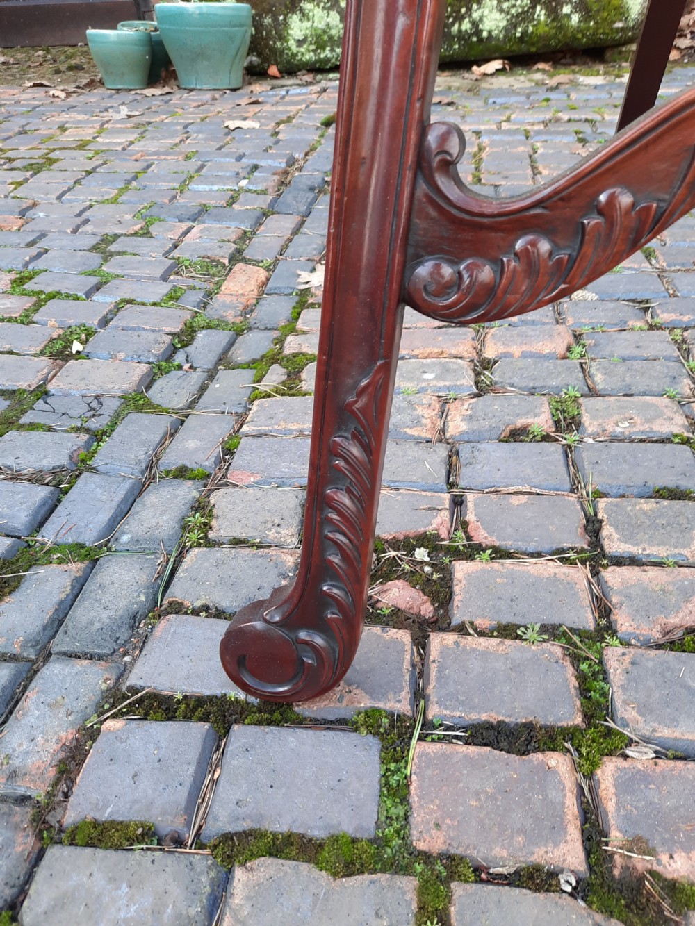 Late 19thC Mahogany Easel in the Rococo Style View VII