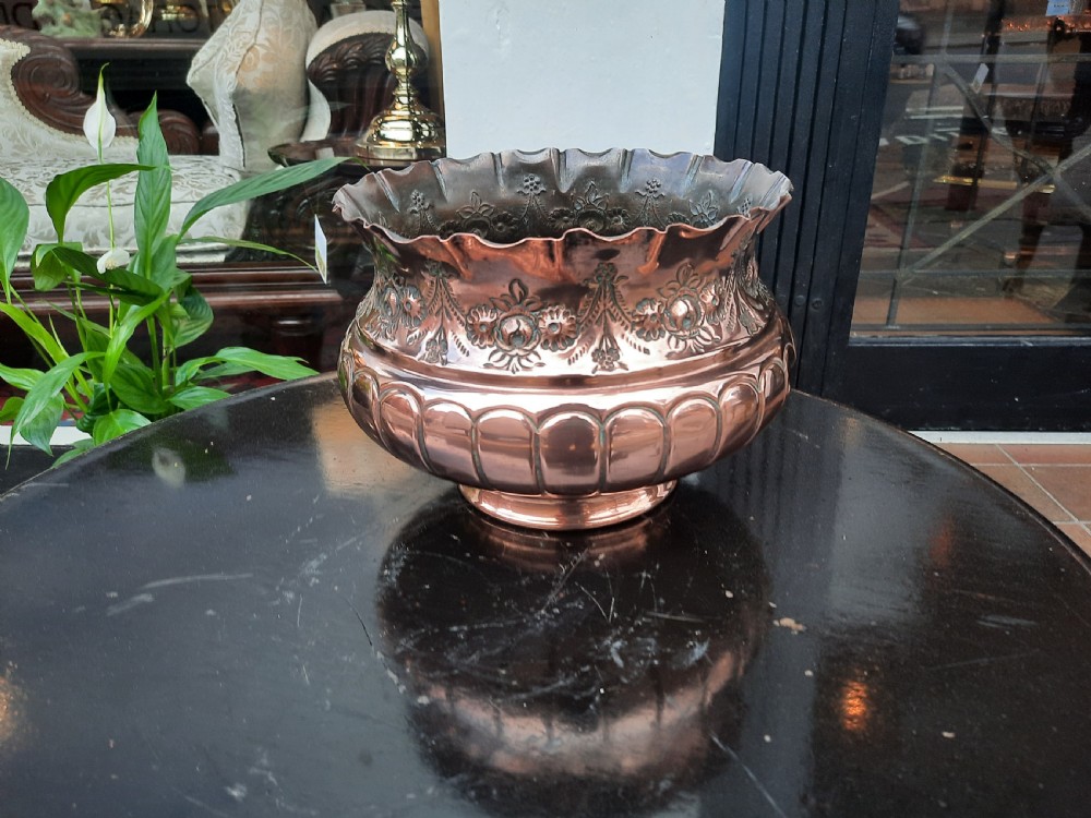 Victorian Copper Jardiniere Planter View II