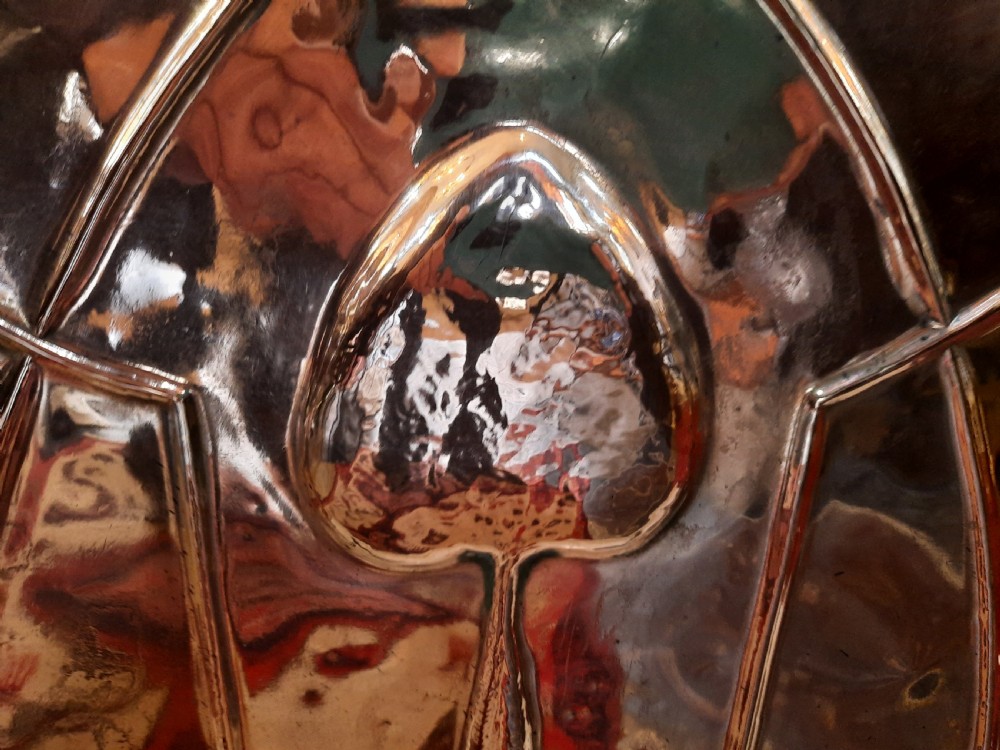 Art Nouveau Wrought Iron and Copper Fire Screen View V