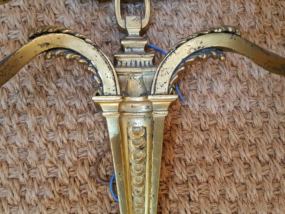 Pair of Late 19thC Gilt Bronze Wall Lamps - by F.C Osler View IV