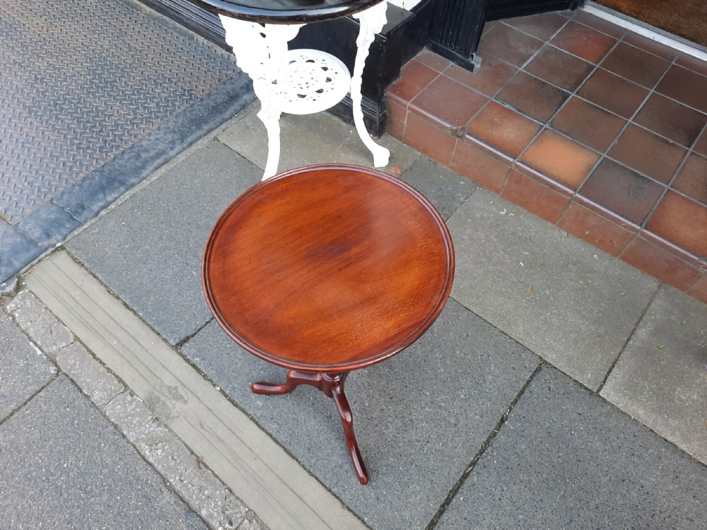 Edwardian Mahogany Wine Table on Tripod Base View II