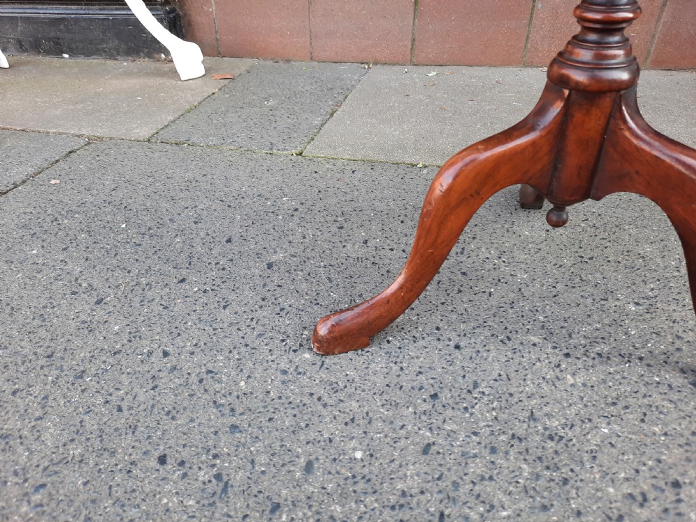 Edwardian Mahogany Wine Table on Tripod Base View IV