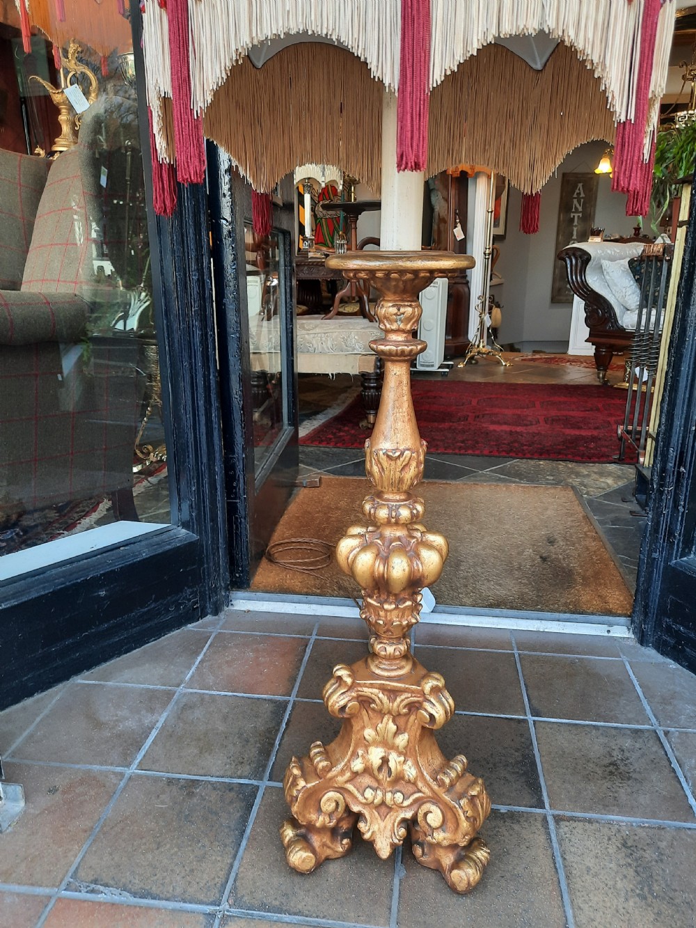 Gilded Cast Metal Table Lamp View II