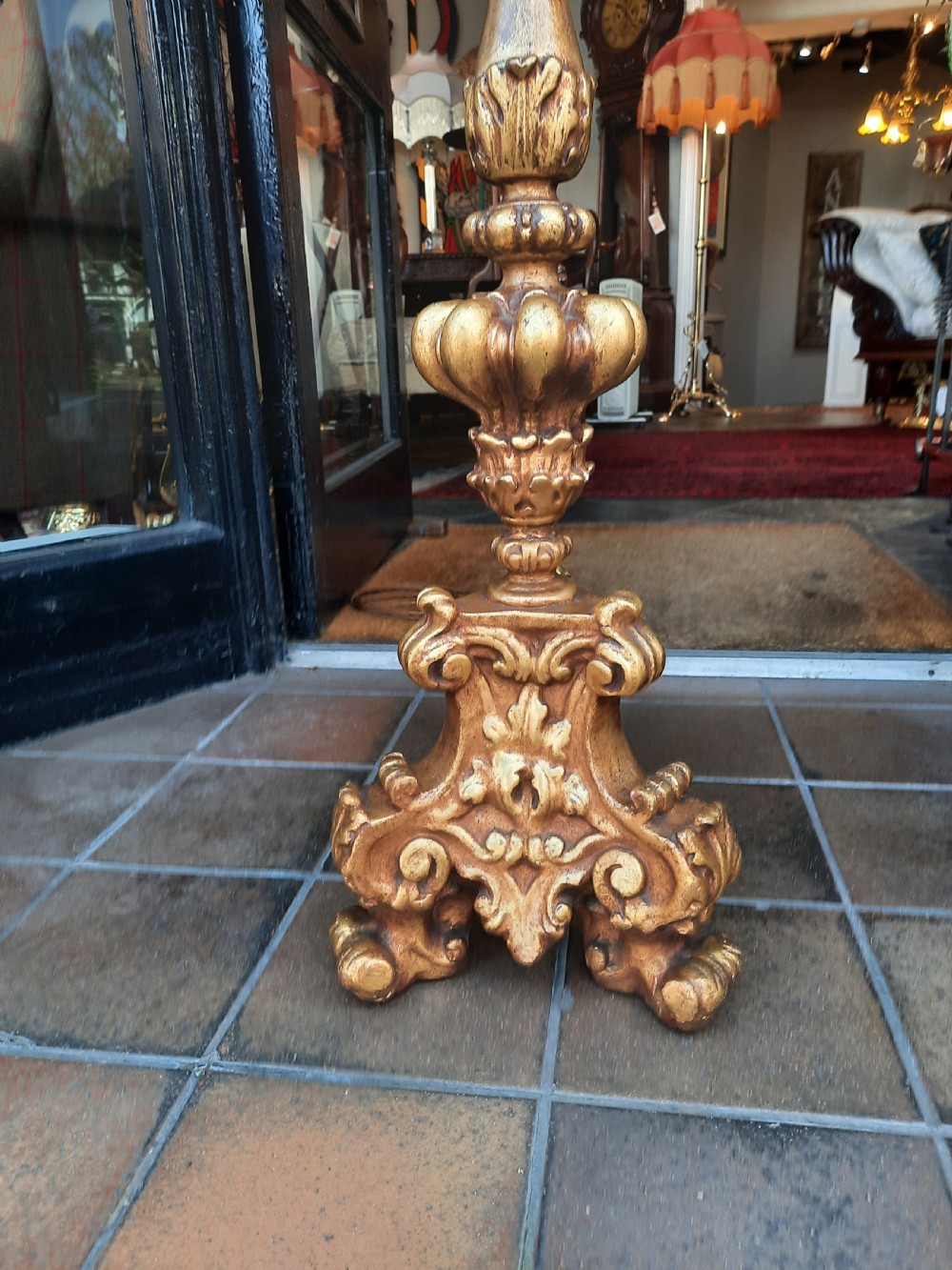Gilded Cast Metal Table Lamp View III