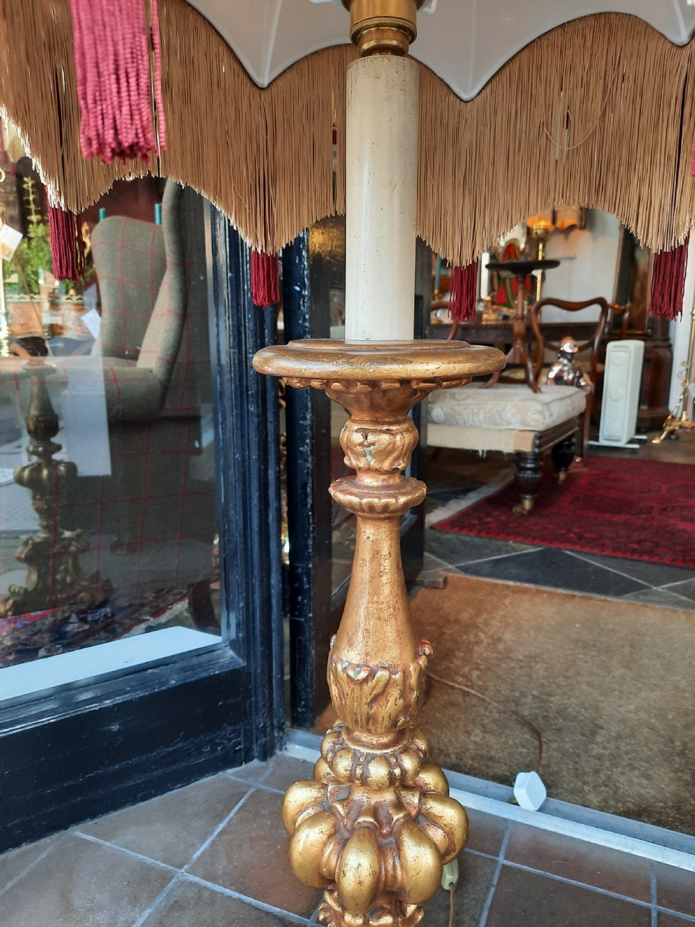 Gilded Cast Metal Table Lamp View IV