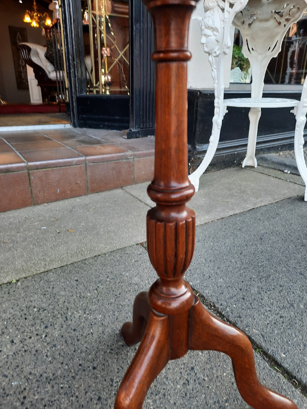 Edwardian Mahogany Wine Table on Tripod Base View III