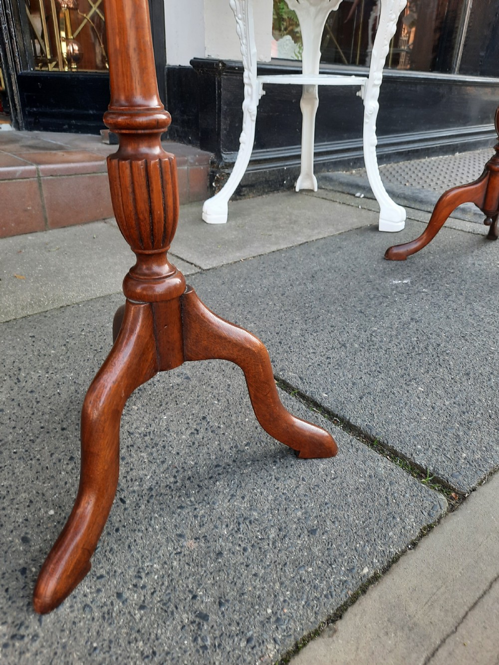 Edwardian Mahogany Wine Table on Tripod Base View IV