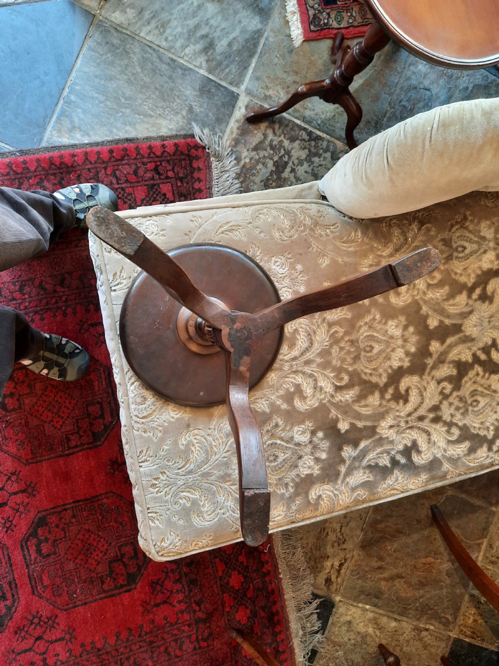 Edwardian Mahogany Wine Table on Tripod Base View V