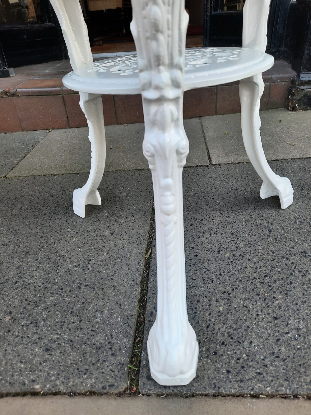 Pair of Late 19th Century Cast Iron Britannia Garden Tables View VII