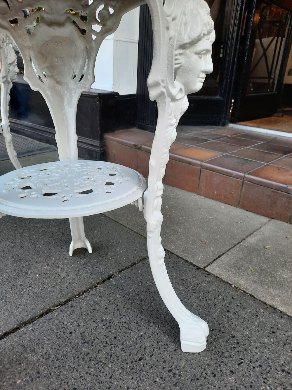 Pair of Late 19th Century Cast Iron Britannia Garden Tables View VIII