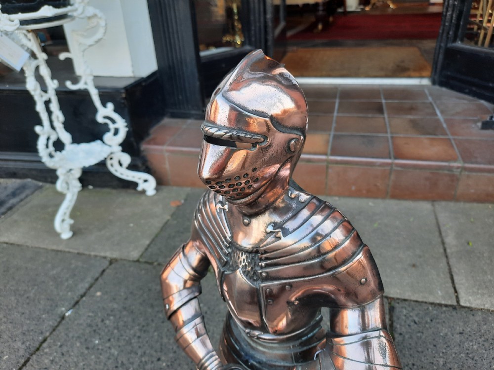 Edwardian Copper Plated Cast Iron Fire Tidy View III