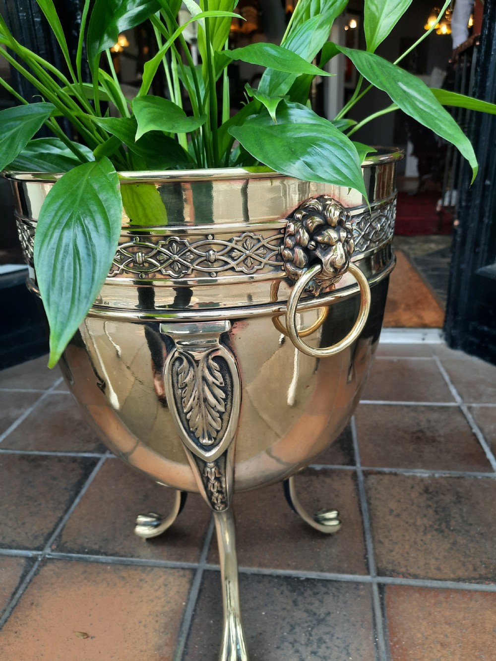 Late 19thC Brass Urn Shaped Wine Cooler View III