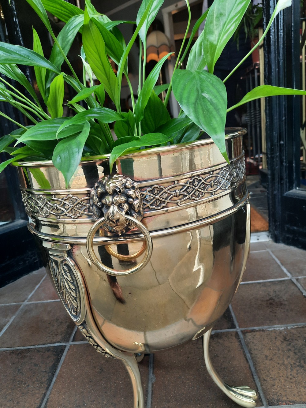 Late 19thC Brass Urn Shaped Wine Cooler View V