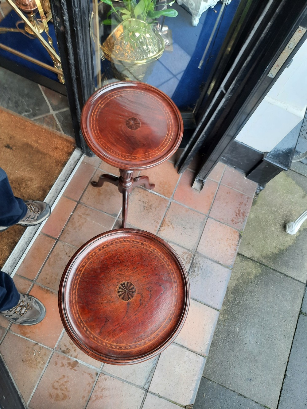 Pair of Edwardian Mahogany Occaisional Wine Tables  View IV