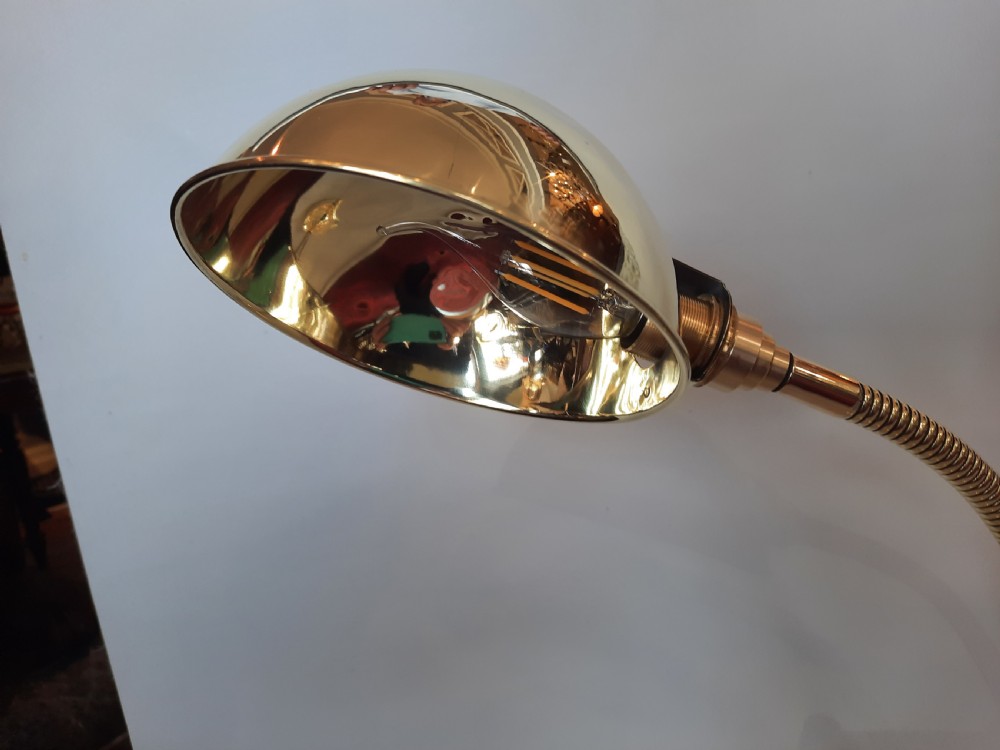Early 20thC Desk Lamp with Flexible Stem View V