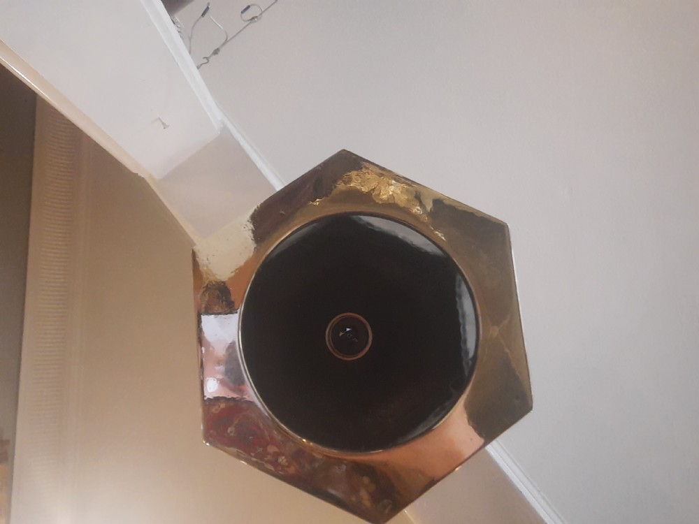 Art Nouveau Brass Hanging Lantern View IV