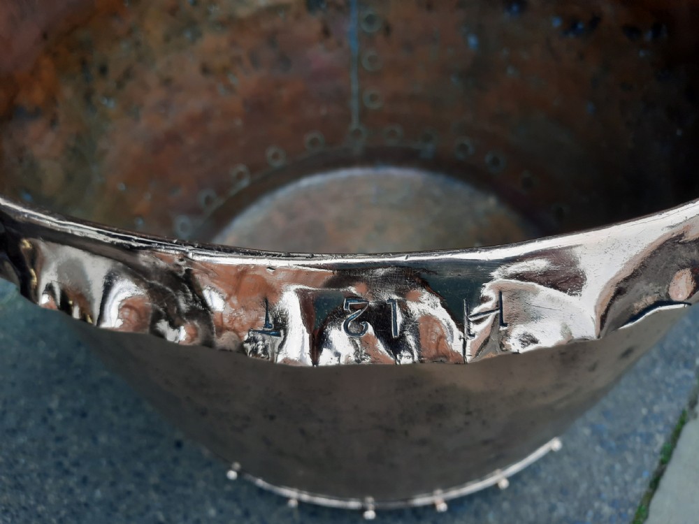 Victorian Copper Log Bucket Planter View V