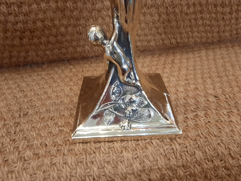 Art Nouveau Brass Figural Dressing Table Mirror View IX