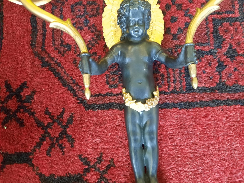 Pair of late 19thC gilt bronze sconces View IV